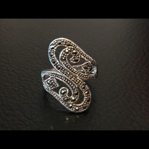 Sterling Silver and Marcasite Ring